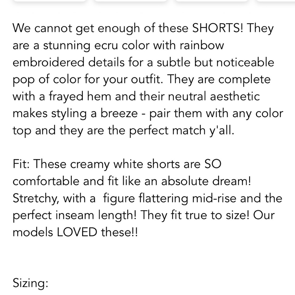 Small Judy Blue Ecru Rainbow Shorts - Picture 6 of 10